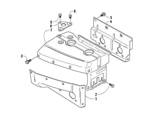 Parts Diagram for Arctic Cat 2006 Z 440 LX SNOWMOBILE CYLINDER COWLING