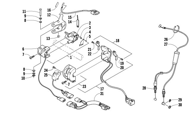 Parts Diagram for Arctic Cat 2003 ZR 900 () SNOWMOBILE CONTROL ASSEMBLY