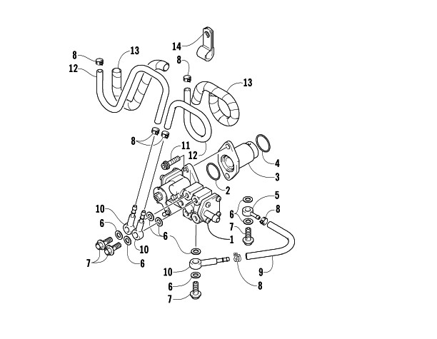 Parts Diagram for Arctic Cat 2003 FIRECAT 700 EFI SNOWMOBILE OIL PUMP