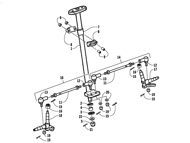 Parts Diagram for Arctic Cat 2004 90 Y-12 YOUTH 4-STROKE ATV STEERING ASSEMBLY