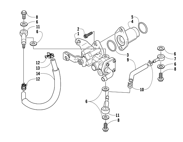 Parts Diagram for Arctic Cat 2004 KING CAT 900 SNOWMOBILE OIL PUMP