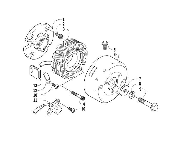 Parts Diagram for Arctic Cat 2002 MOUNTAIN CAT 800 (LE 151) SNOWMOBILE MAGNETO