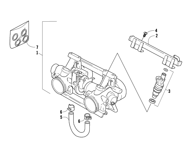 Parts Diagram for Arctic Cat 2006 ZR 900 EFI SNOWMOBILE THROTTLE BODY ASSEMBLY