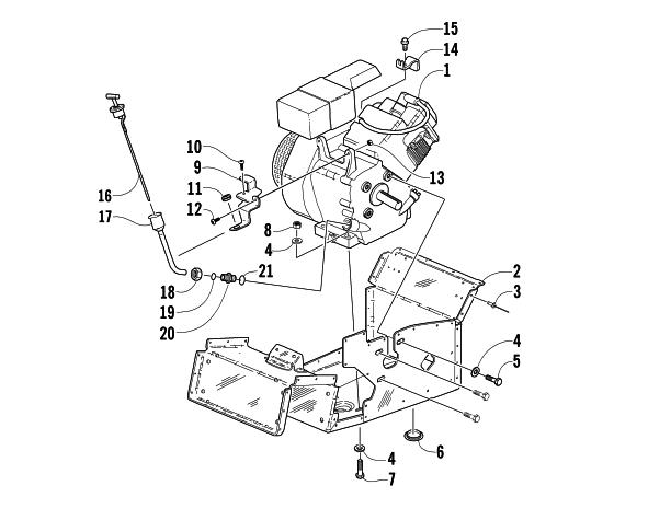 Parts Diagram for Arctic Cat 2005 ZR 120 SNOWMOBILE ENGINE AND RELATED PARTS