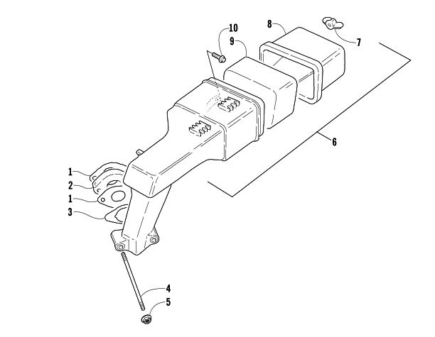 Parts Diagram for Arctic Cat 2003 ZR 120 SNOWMOBILE AIR CLEANER ASSEMBLY