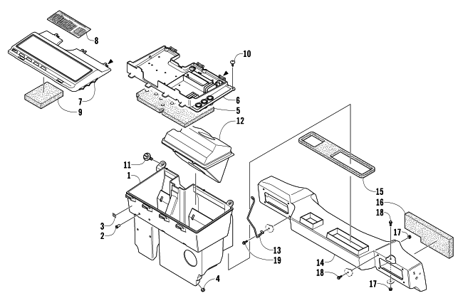 Parts Diagram for Arctic Cat 2005 Z 370 SNOWMOBILE AIR SILENCER ASSEMBLY
