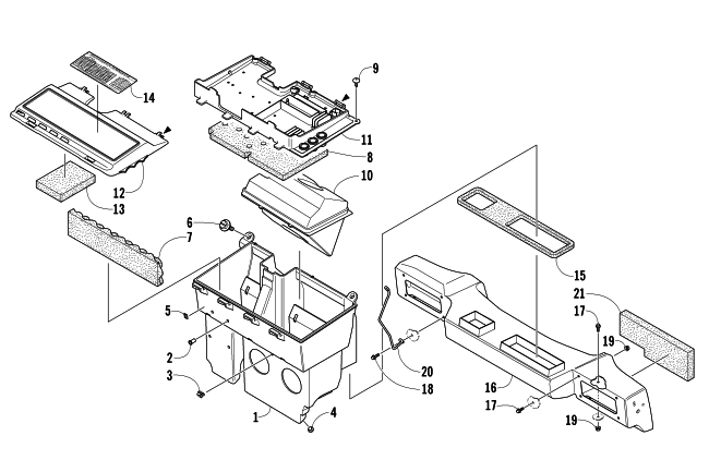 Parts Diagram for Arctic Cat 2005 Z 440 LX SNOWMOBILE AIR SILENCER ASSEMBLY