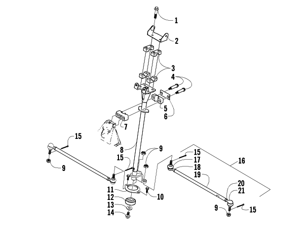 Parts Diagram for Arctic Cat 2005 250 2X4 ATV STEERING POST ASSEMBLY