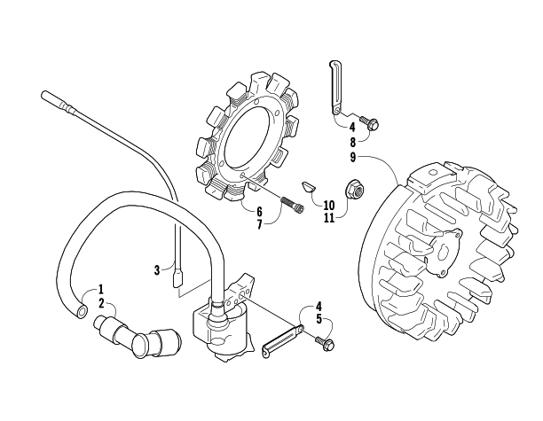 Parts Diagram for Arctic Cat 2001 Z 120 SNO PRO SNOWMOBILE MAGNETO