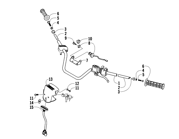 Parts Diagram for Arctic Cat 2005 400 MANUAL TRANSMISSION 4X4 VP ATV HANDLEBAR ASSEMBLY