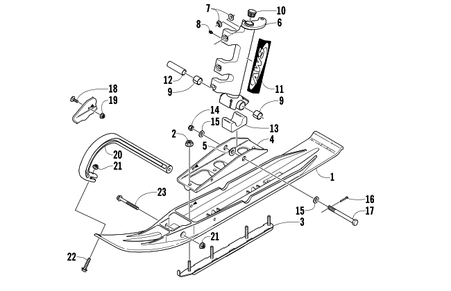 Parts Diagram for Arctic Cat 2005 PANTERA 600 EFI SNOWMOBILE SKI AND SPINDLE ASSEMBLY