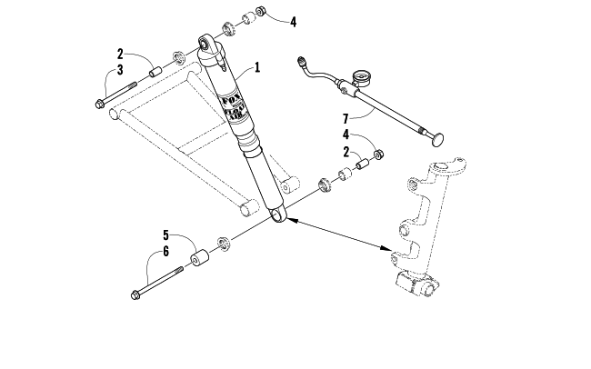 Parts Diagram for Arctic Cat 2005 KING CAT 900 EFI SNOWMOBILE FRONT SUSPENSION SHOCK ABSORBER ASSEMBLY