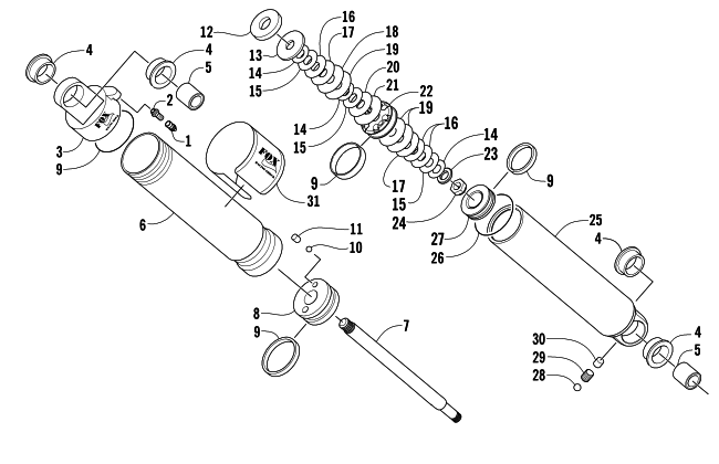 Parts Diagram for Arctic Cat 2006 KING CAT 900 EFI SNOWMOBILE FRONT SUSPENSION SHOCK ABSORBER