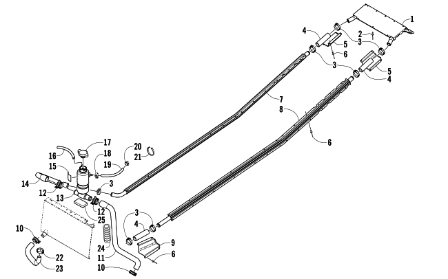 Parts Diagram for Arctic Cat 2006 M7 EFI LE 162 SNOWMOBILE COOLING ASSEMBLY