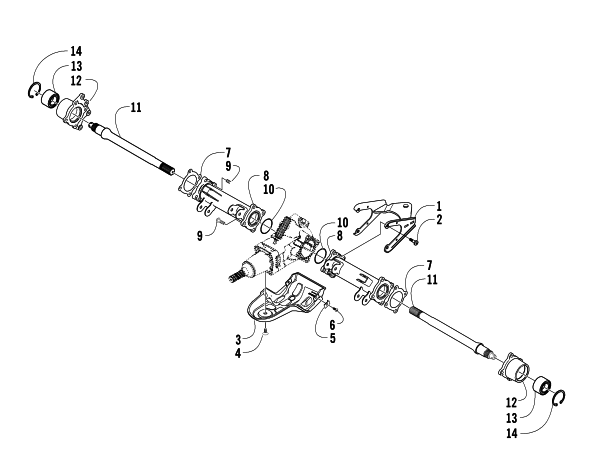 Parts Diagram for Arctic Cat 2005 400 MANUAL TRANSMISSION 4X4 VP ATV REAR AXLE ASSEMBLY