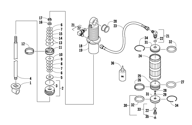 Parts Diagram for Arctic Cat 2005 ZR 900 EFI SNO PRO SNOWMOBILE REAR SUSPENSION FRONT ARM SHOCK ABSORBER