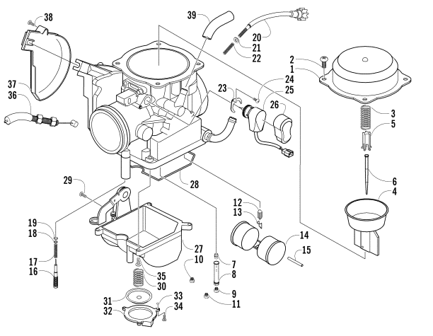 Parts Diagram for Arctic Cat 2005 500 AUTOMATIC TRANSMISSION 4X4 TBX ATV CARBURETOR