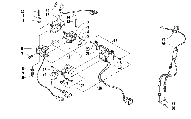 Parts Diagram for Arctic Cat 2006 FIRECAT 700 SNOWMOBILE CONTROL ASSEMBLY