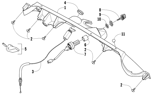 Parts Diagram for Arctic Cat 2006 FIRECAT 500 SNOWMOBILE CONSOLE AND SWITCH ASSEMBLY