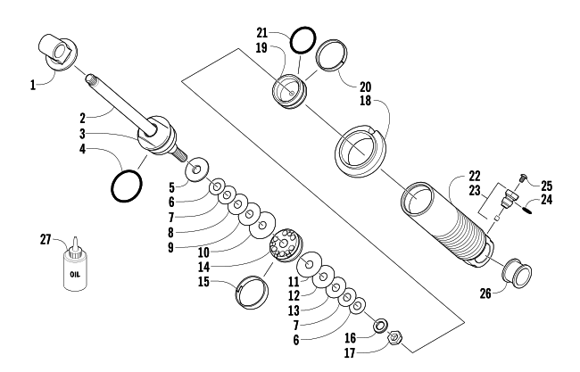 Parts Diagram for Arctic Cat 2005 ZR 900 SNOWMOBILE REAR SUSPENSION FRONT ARM SHOCK ABSORBER