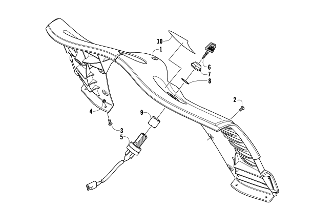 Parts Diagram for Arctic Cat 2006 CROSSFIRE 700 EFI EARLY BUILD SNOWMOBILE CONSOLE AND SWITCH ASSEMBLY