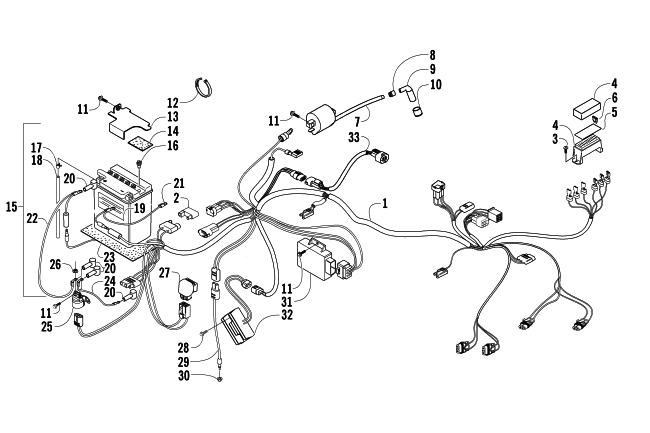 Parts Diagram for Arctic Cat 2005 300 ATV ELECTRICAL COMPONENTS