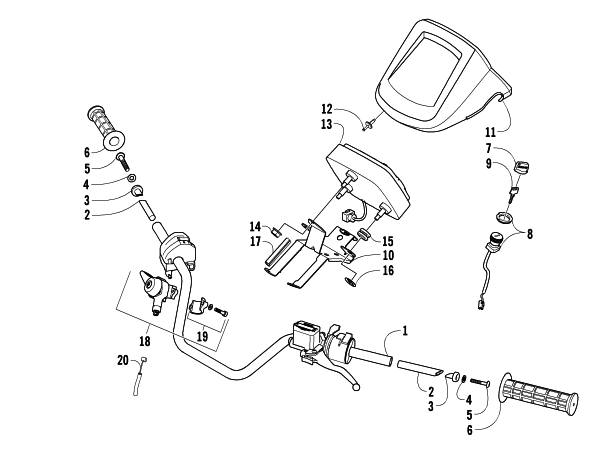 Parts Diagram for Arctic Cat 2005 650 V-2 4X4 FIS CA ATV HANDLEBAR ASSEMBLY