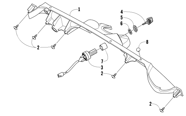 Parts Diagram for Arctic Cat 2006 FIRECAT 600 EFI R SNOWMOBILE CONSOLE AND SWITCH ASSEMBLY
