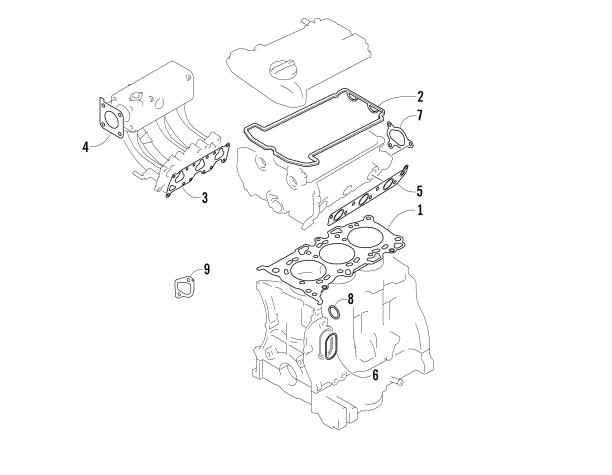 Parts Diagram for Arctic Cat 2007 PANTHER 660 TOURING SNOWMOBILE GASKET SET