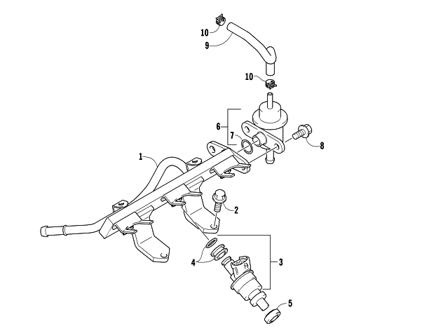Parts Diagram for Arctic Cat 2006 BEARCAT WIDE TRACK TURBO SNOWMOBILE DELIVERY PIPE ASSEMBLY