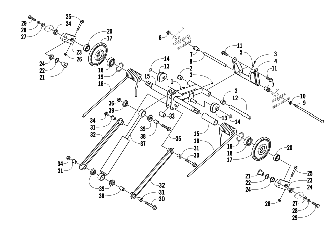 Parts Diagram for Arctic Cat 2006 T660 TOURING SNOWMOBILE REAR SUSPENSION REAR ARM ASSEMBLY