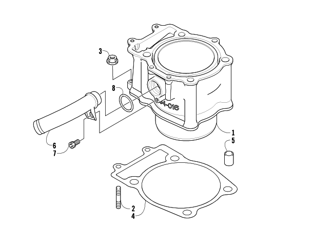 Parts Diagram for Arctic Cat 2006 PROWLER XT 650 H1 AUTOMATIC 4X4 ATV CYLINDER AND PISTON ASSEMBLY