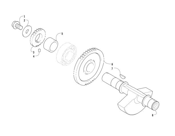 Parts Diagram for Arctic Cat 2014 PROWLER 700 XTX ATV CRANK BALANCER ASSEMBLY