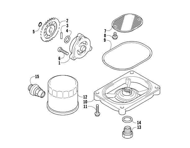 Parts Diagram for Arctic Cat 2006 650 H1 AUTOMATIC TRANSMISSION 4X4 SE CA ATV OIL FILTER/PUMP ASSEMBLY