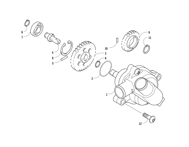 Parts Diagram for Arctic Cat 2017 ALTERRA TRV 550 XT EPS ATV WATER PUMP ASSEMBLY