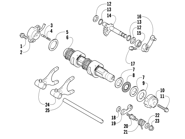 Parts Diagram for Arctic Cat 2009 PROWLER 650 XT AUTOMATIC 4X4 ATV GEAR SHIFTING ASSEMBLY