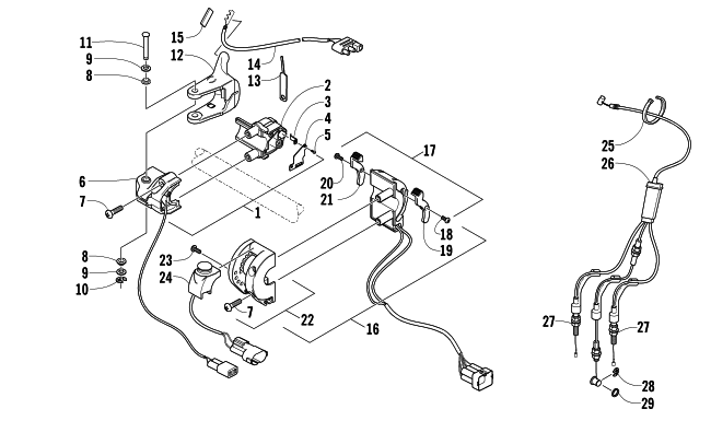 Parts Diagram for Arctic Cat 2005 SABERCAT 500 SNOWMOBILE CONTROL ASSEMBLY