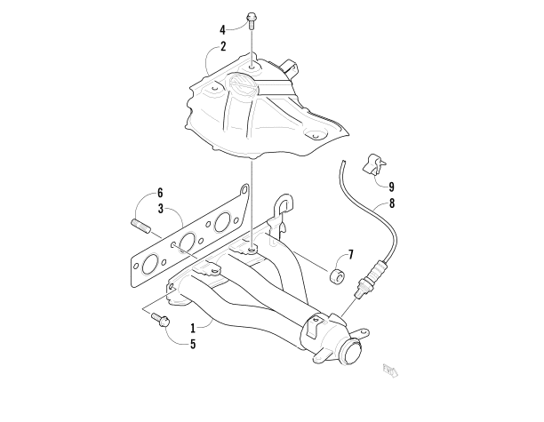 Parts Diagram for Arctic Cat 2006 PANTHER 660 TRAIL SNOWMOBILE EXHAUST MANIFOLD ASSEMBLY