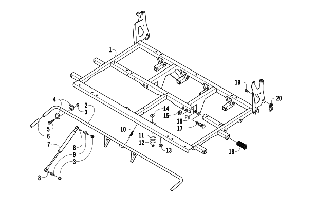 Parts Diagram for Arctic Cat 2005 500 AUTOMATIC TRANSMISSION 4X4 TBX ATV TILT FRAME ASSEMBLY