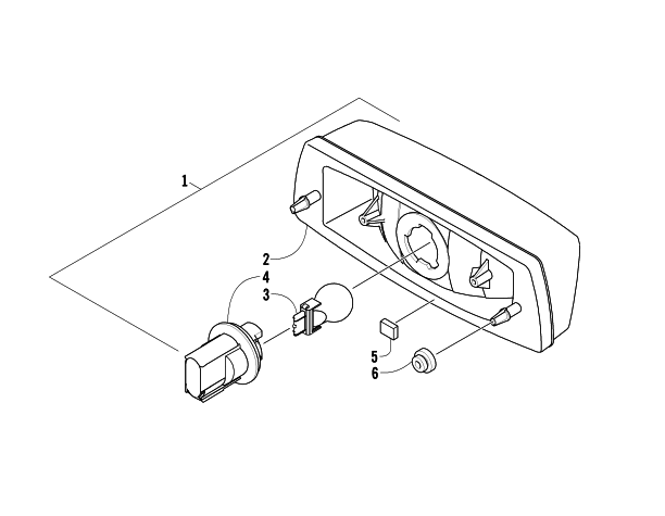 Parts Diagram for Arctic Cat 2005 500 AUTOMATIC TRANSMISSION 4X4 TBX ATV TAILLIGHT ASSEMBLY