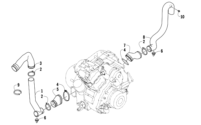 Parts Diagram for Arctic Cat 2005 400 AUTOMATIC TRANSMISSION 4X4 TBX ATV CASE/BELT COOLING ASSEMBLY