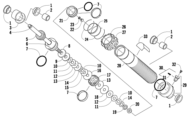 Parts Diagram for Arctic Cat 2006 M7 153 CT SNOWMOBILE FRONT SUSPENSION SHOCK ABSORBER