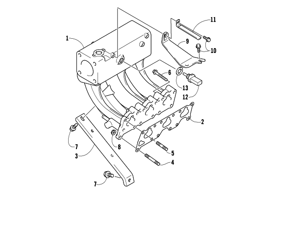 Parts Diagram for Arctic Cat 2004 T660 TURBO TRAIL SNOWMOBILE INTAKE MANIFOLD ASSEMBLY