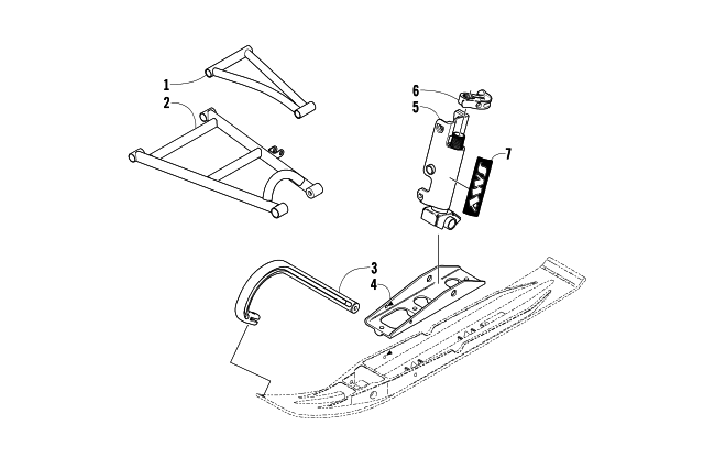 Parts Diagram for Arctic Cat 2005 FIRECAT 700 EFI R SNOWMOBILE FRONT SUSPENSION