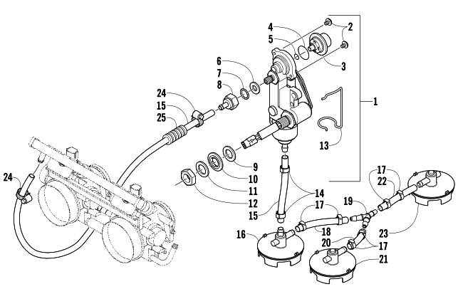 Parts Diagram for Arctic Cat 2005 M7 EFI 141 SNOWMOBILE FUEL PUMP ASSEMBLY