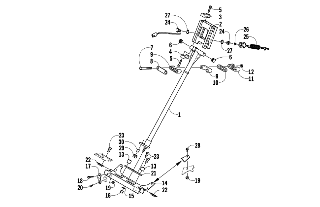 Parts Diagram for Arctic Cat 2005 AC SNO PRO MOD SNOWMOBILE STEERING POST ASSEMBLY
