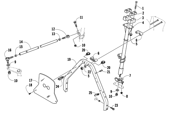 Parts Diagram for Arctic Cat 2005 M5 141 SNOWMOBILE STEERING POST ASSEMBLY