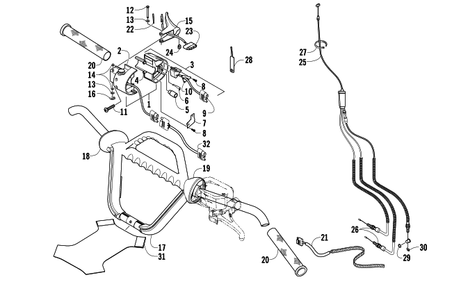 Parts Diagram for Arctic Cat 2005 M5 141 SNOWMOBILE HANDLEBAR AND CONTROLS