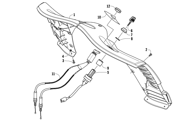 Parts Diagram for Arctic Cat 2005 M5 141 SNOWMOBILE CONSOLE AND SWITCH ASSEMBLY