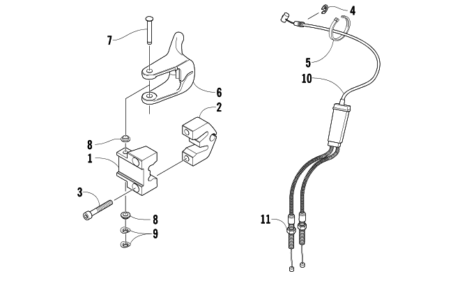 Parts Diagram for Arctic Cat 2004 ARCTIC CAT 440 SNO PRO SNOWMOBILE CONTROL ASSEMBLY